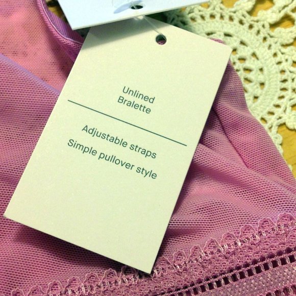 Auden sheer unlined bralette, size  S, pullover - Picture 4 of 8